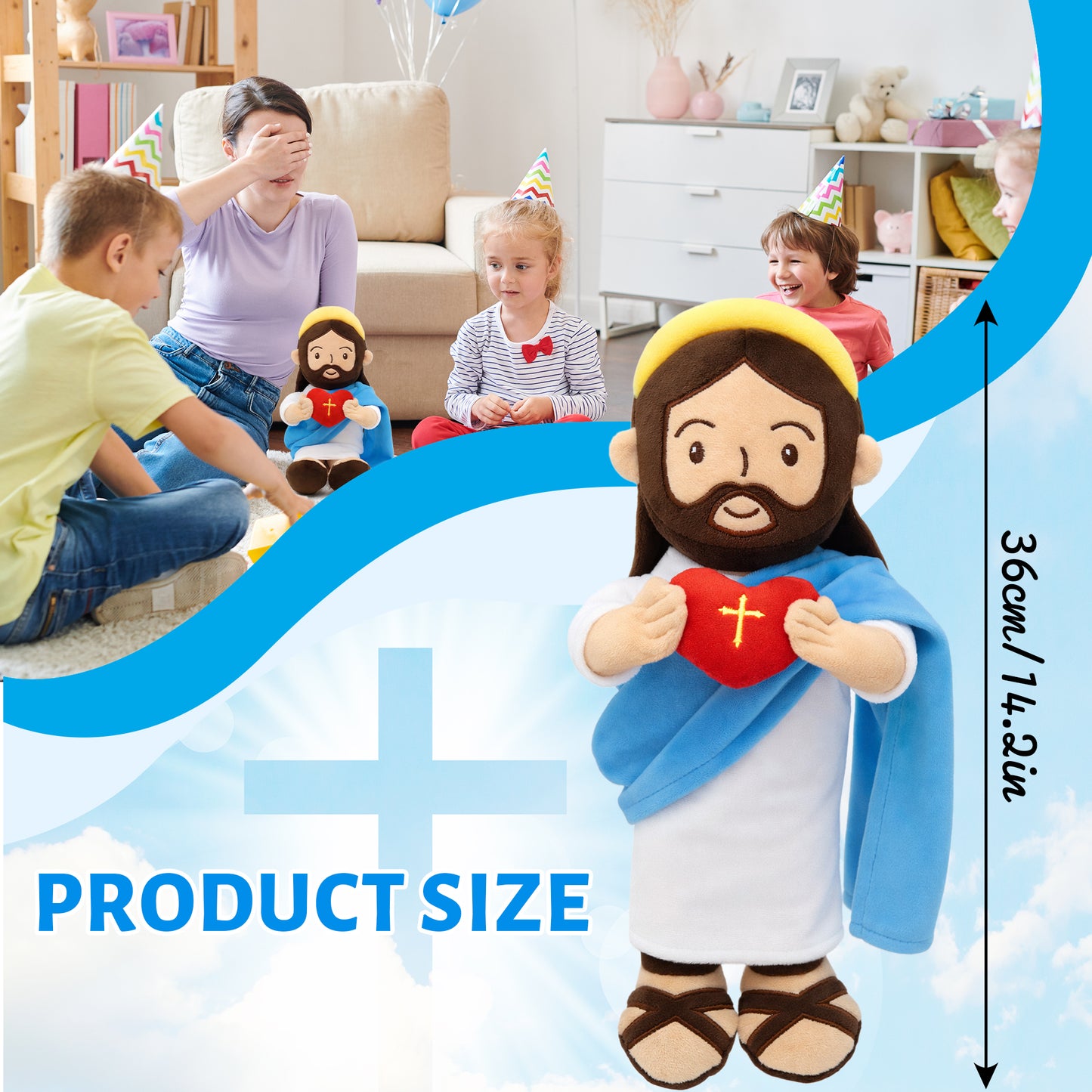 Jesus Plush with NFC Daily Bible Verse