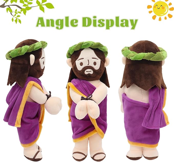 Jesus Plush Toy with Hands Tied - Purple