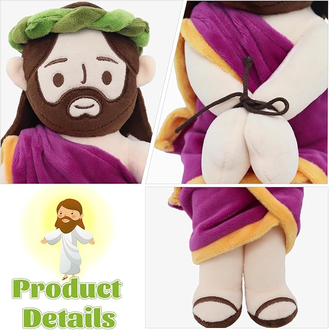 Jesus Plush Toy with Hands Tied - Purple