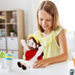 Red Jesus plush with Hands Upwards-White/Brown