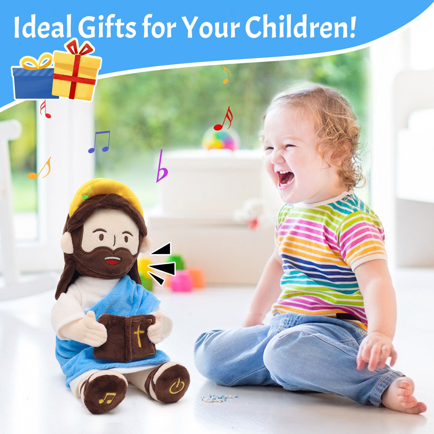 The Talking Jesus Plush Toy with Halo