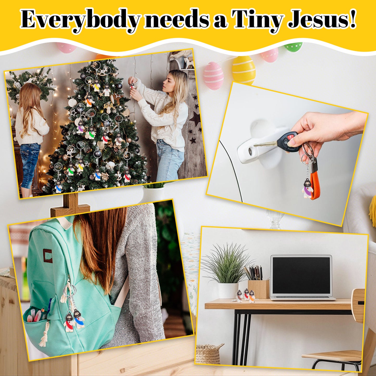 Mini Jesus Figures Keychain
