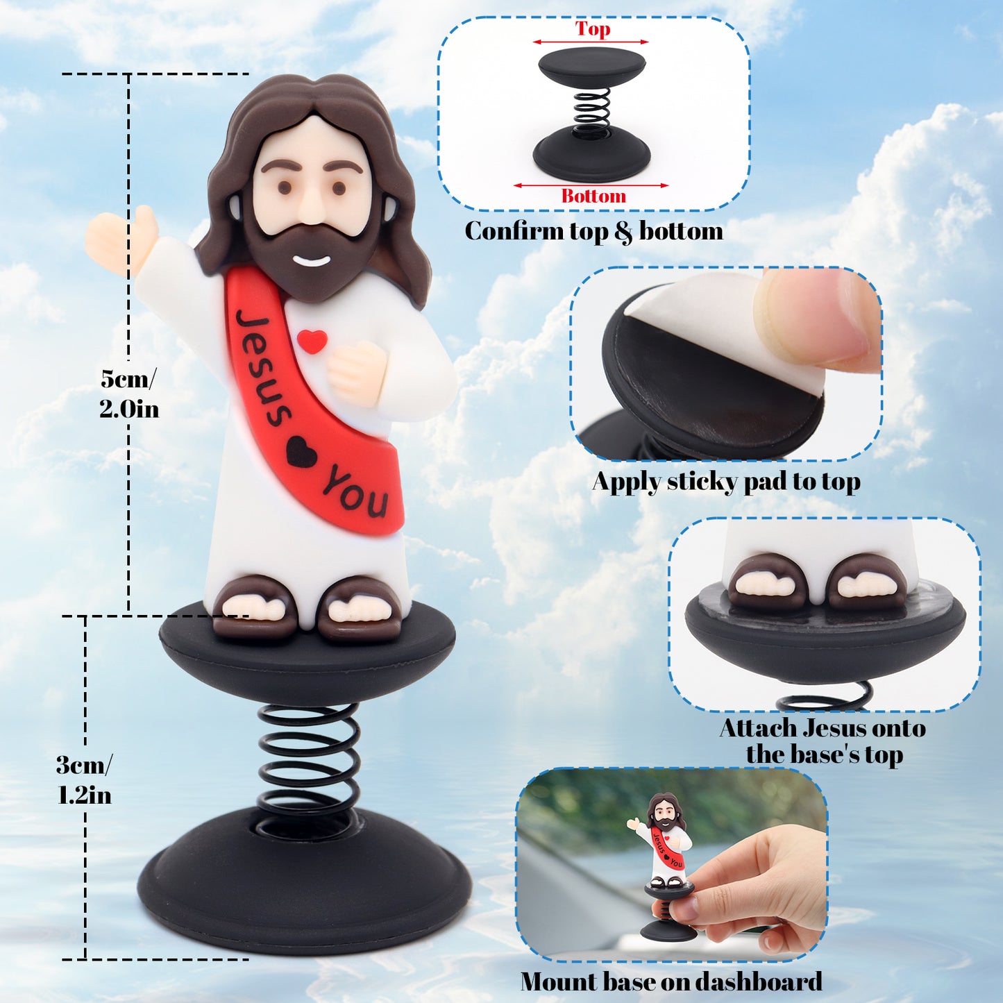 Bobblehead Jesus  with word