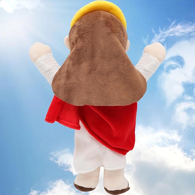 Jesus plush with Hands Upwards-Red