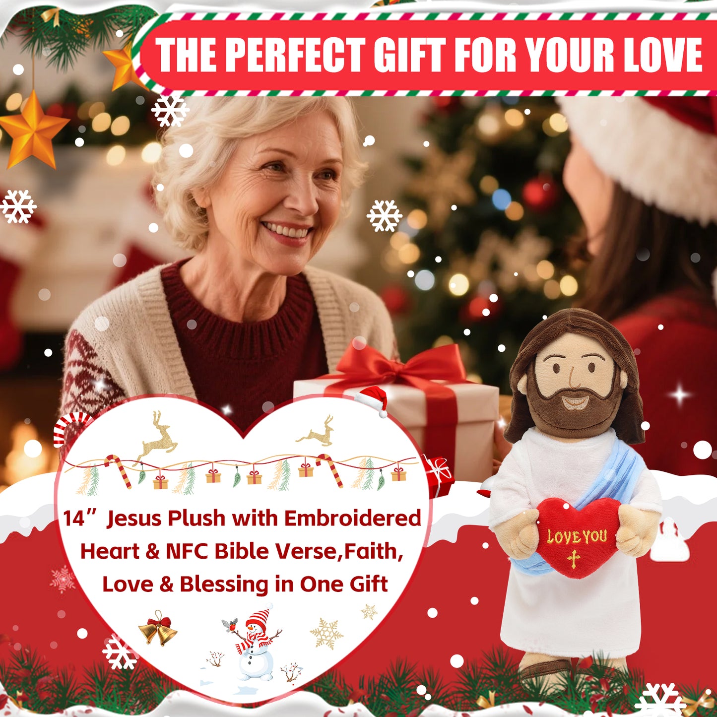 Love You Jesus Plush with NFC
