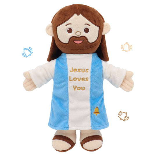 Jesus Plush Toy with Built-in Rattle
