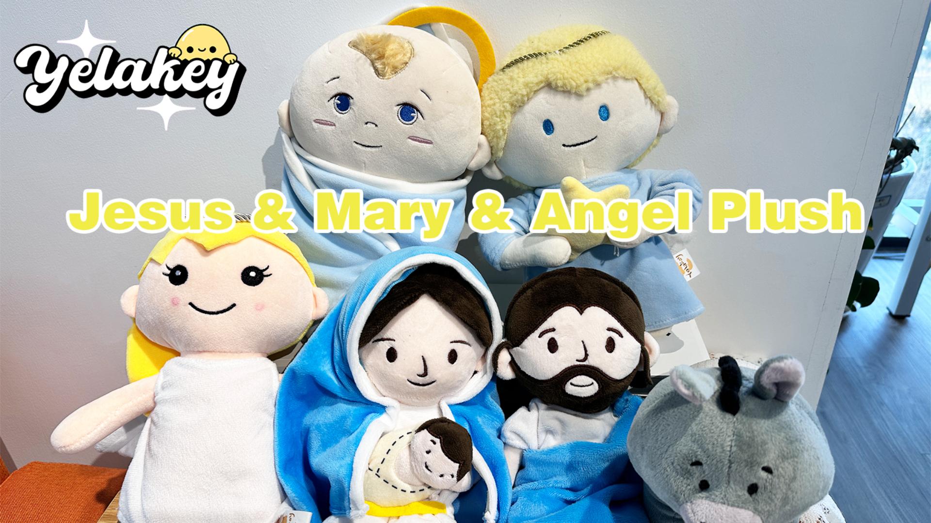 Load video: Jesus &amp; Mary &amp; Angel Plush