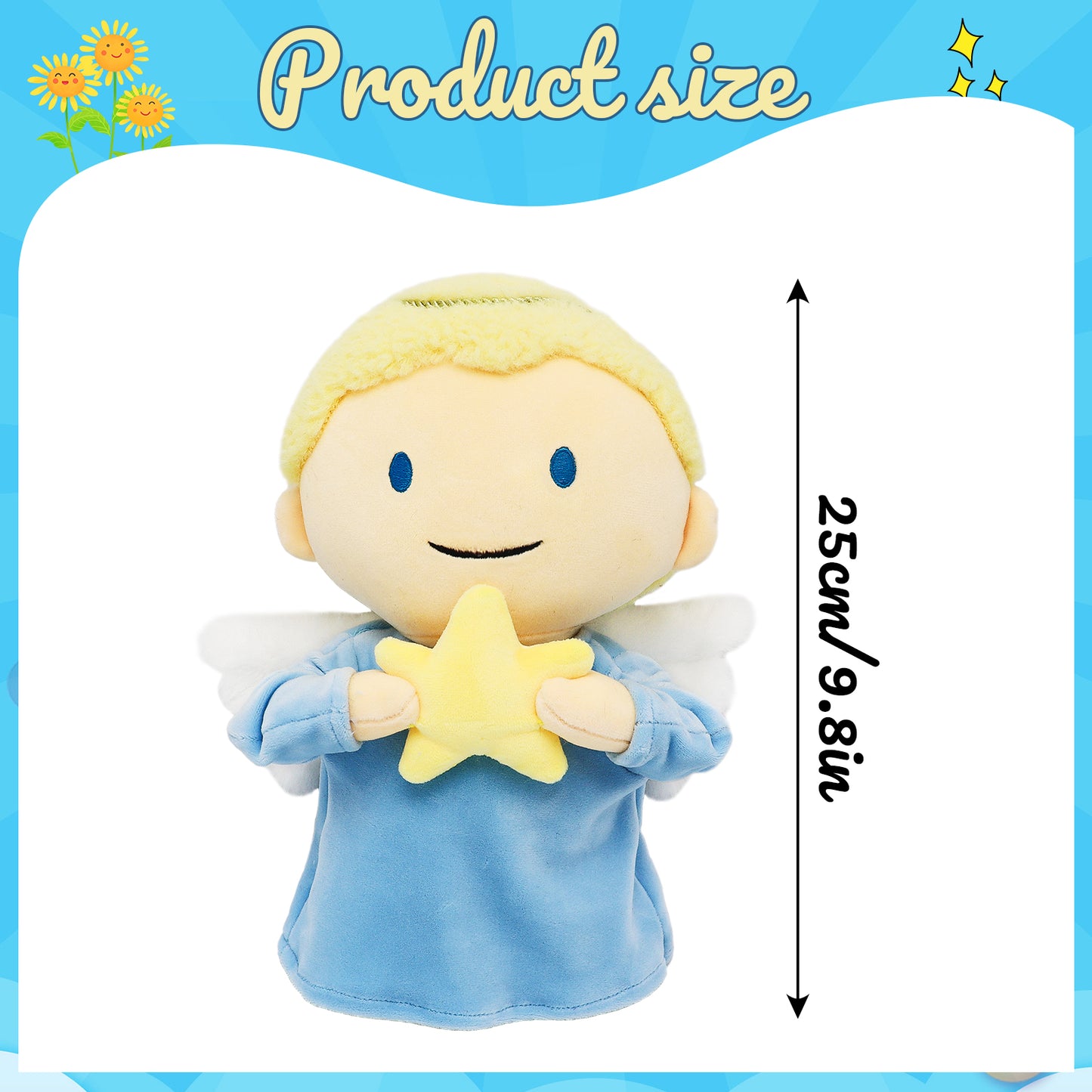 Boy-Guardian Angel Plush Doll with Wings