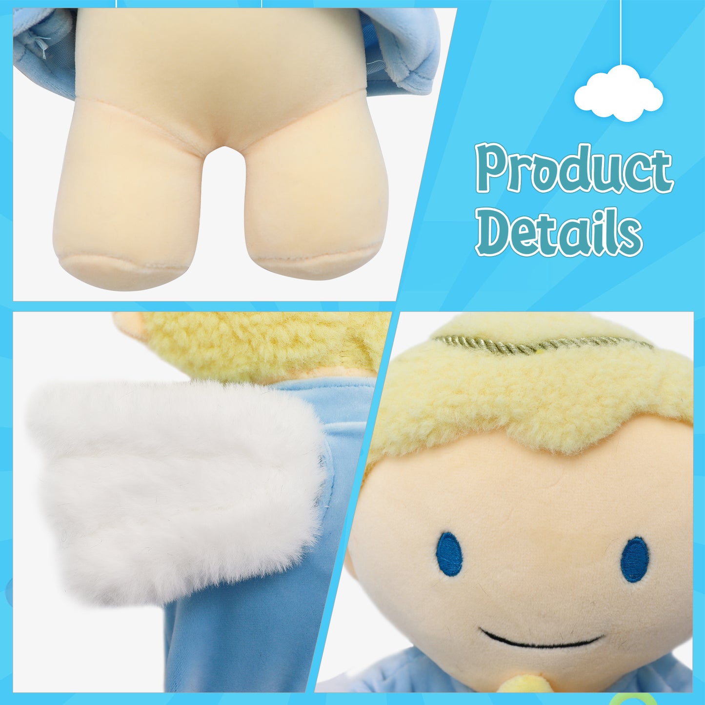 Boy-Guardian Angel Plush Doll with Wings